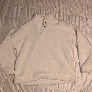 Aerie Fuzzy Jacket with Half Buttons